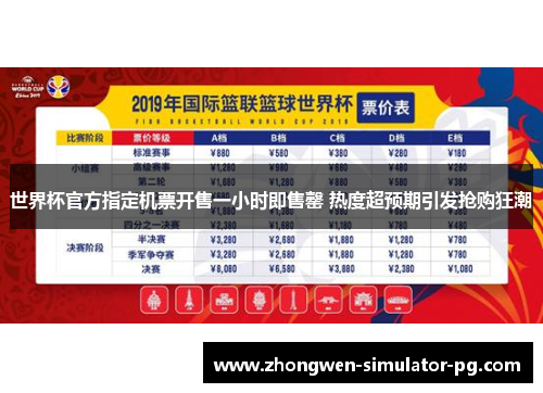 世界杯官方指定机票开售一小时即售罄 热度超预期引发抢购狂潮