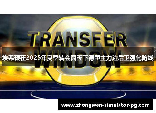 埃弗顿在2025年夏季转会窗签下德甲主力边后卫强化防线 埃弗顿在2025年夏季转会窗签下德甲主力边后卫强化防线